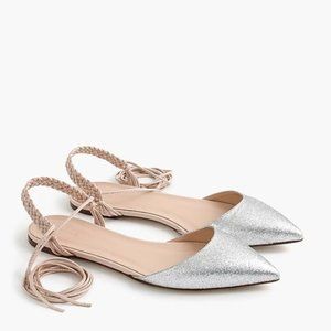 Silver Glitter Flats